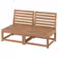 NÄMMARÖ 2-местный модульный диван, садовый - светло-коричневая морилка 126 см