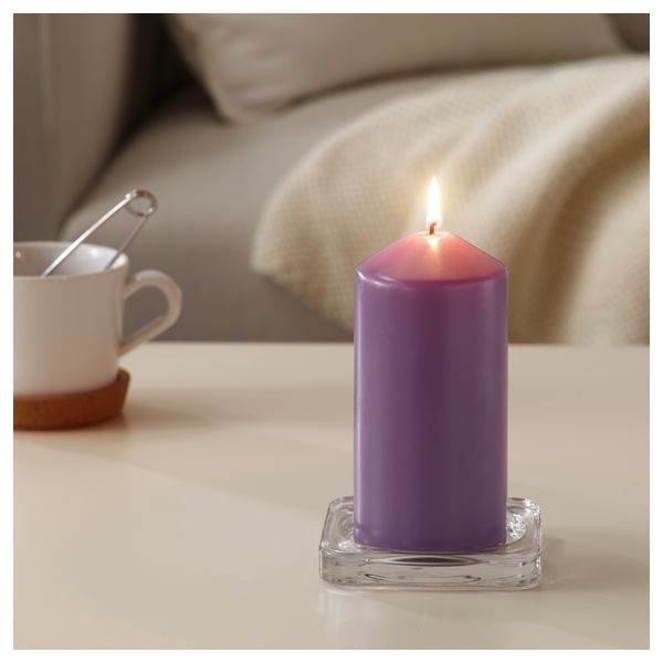 Неароматическая свеча формовая ДАГЛИГЕН, сиреневый (14 см) - схема-чертеж с размерами