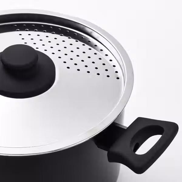 HEMLAGAD Кастрюля с крышкой - антипригарное покрытие чёрный 5 л - фото 2