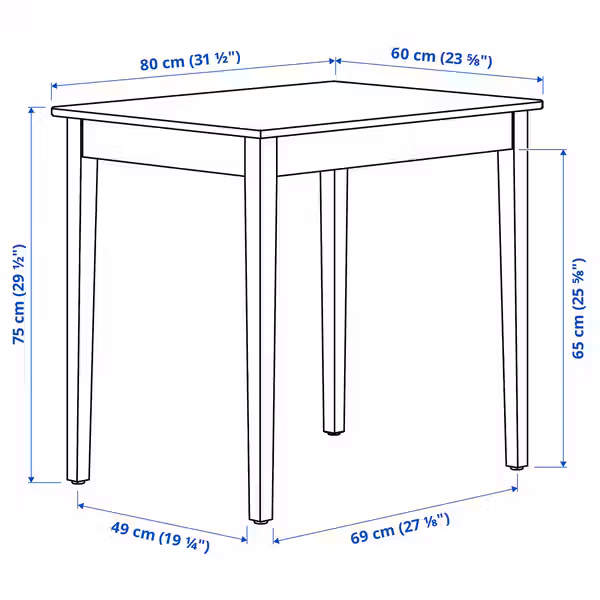 NÄSINGE НЭСИНГЕ / BERGMUND Стол и 2 стула - фото 5