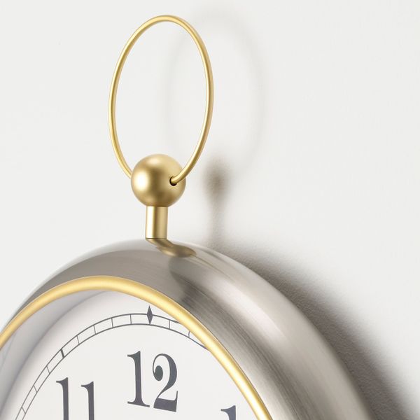 Настенные часы, серебристый 46 см IKEA KUTTERSMYCKE КУТТЕРСМЮККЕ 104.543.16 - фото 2