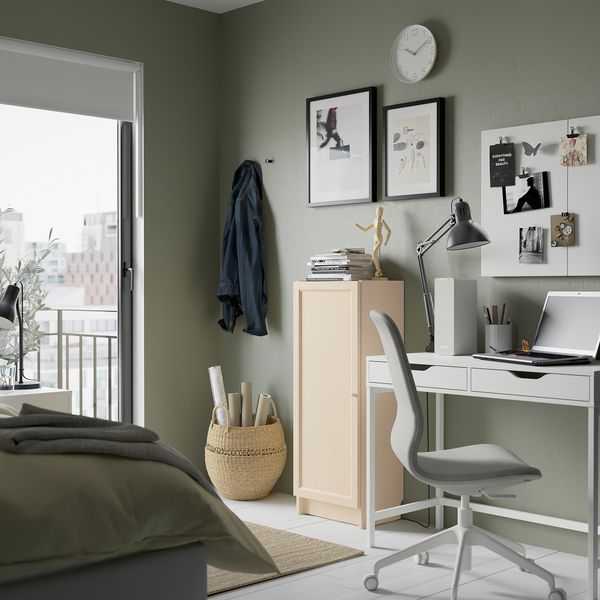 Стеллаж с дверью, под березу, 40x30x106 см IKEA BILLY БИЛЛИ, OXBERG ОКСБЕРГ 894.832.88 - фото 4