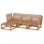 NÄMMARÖ 3-местный модульный диван, садовый - с табуретом для ног светло-коричневая морилка 210 см