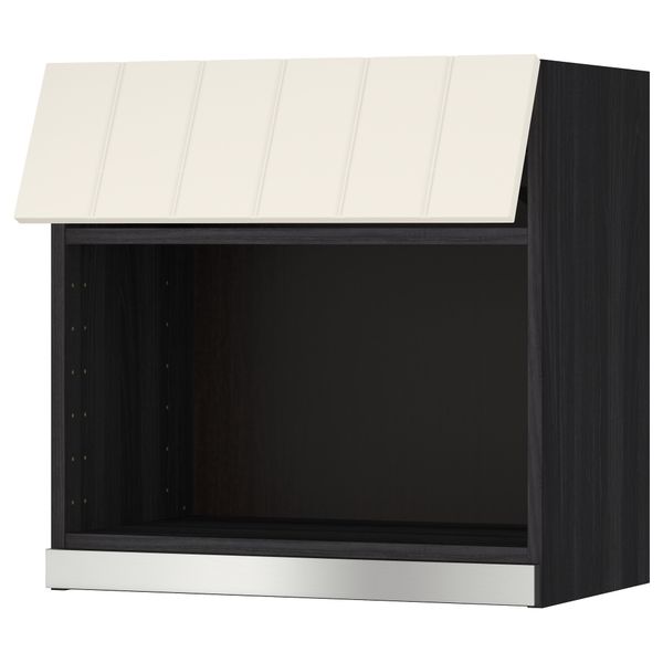 Навесной шкаф для СВЧ-печи МЕТОД, черный, Хитарп белый с оттенком - схема-чертеж с размерами