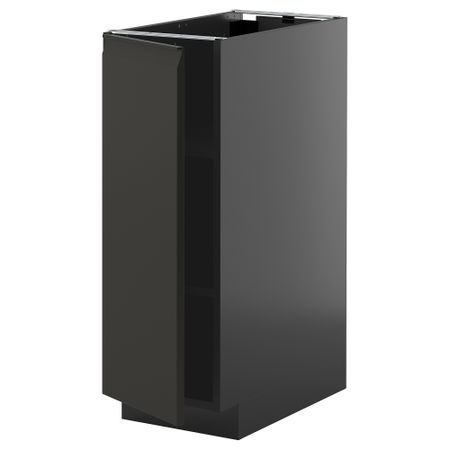 Напольный шкаф с полками, черно-серый, Upplöv матовый антрацит, 30x60 см IKEA METOD МЕТОД 695.888.99