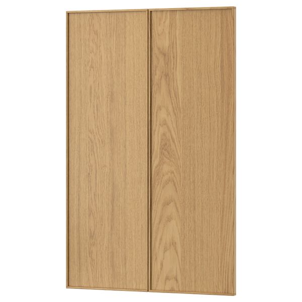 Дверца для напольного углового шкафа, 2 штуки ЭКЕСТАД, дуб (25x80 см) - фото 1
