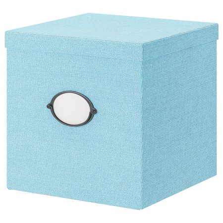 Коробка с крышкой, синий, 30x30x30 см IKEA КВАРНВИК 403.970.70