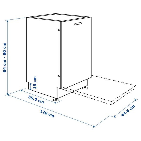 IKEA, дополнительный ракурс - схема-чертеж с размерами