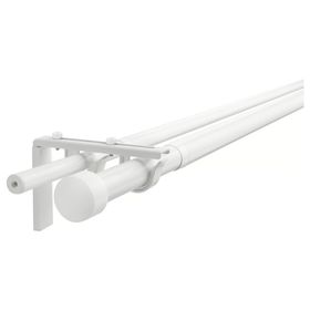 RÄCKA / HUGAD Двойной гардинный карниз/комбинация - белый 120-210 см