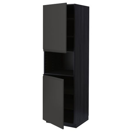 Высокий шкаф для СВЧ, 2 дверцы, полки IKEA METOD МЕТОД 194.954.64