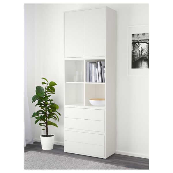 Комбинация шкафов с ножками, белый, 70x35x212 см IKEA EKET ЭКЕТ 492.865.67 - фото 3