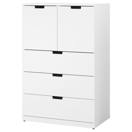 Комод с 5 ящиками, белый, 80x122 см IKEA NORDLI НОРДЛИ 292.765.50