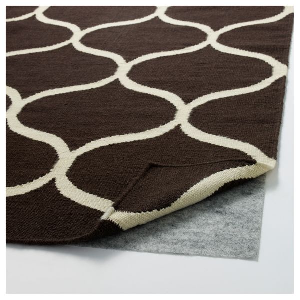 Ковер, безворсовый СТОКГОЛЬМ, ручная работа сетчатый орнамент, коричневый сетчатый орнамент коричневый (170x240 см) - фото 3