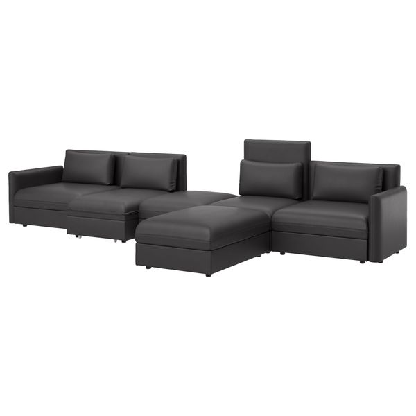 5-местный диван-кровать ВАЛЛЕНТУНА, Мурум черный - фото 1