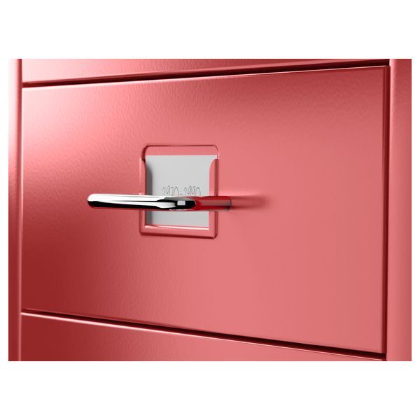 Тумба с ящиками на колесах ХЕЛЬМЕР, красный (28x69 см) - схема-чертеж с размерами