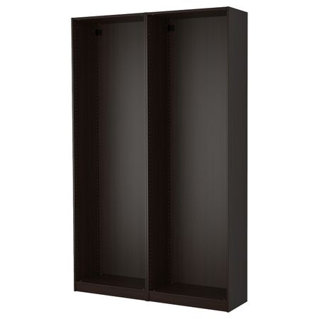 2 каркаса гардеробов, черно-коричневый 150x35x236 см IKEA PAX ПАКС 099.315.16