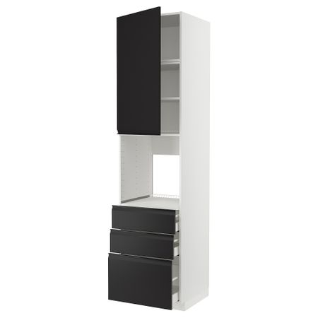 Высокий шкаф для духовки, дверь, 3 ящика IKEA METOD МЕТОД, MAXIMERA МАКСИМЕРА 794.935.51
