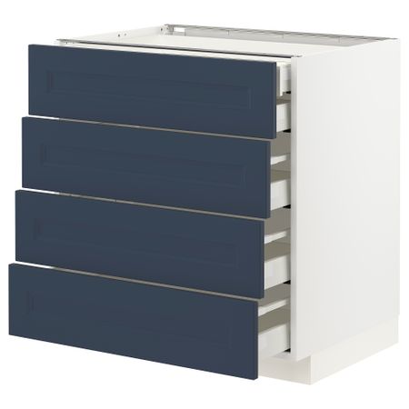 Напольный шкаф 4фасада,2нзк, 3 средних ящик IKEA METOD МЕТОД, MAXIMERA МАКСИМЕРА 494.029.15