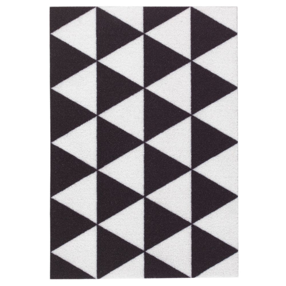 Придверный коврик СОММАР 2018, орнамент-треугольники черный/белый (40x60 см) - фото 1