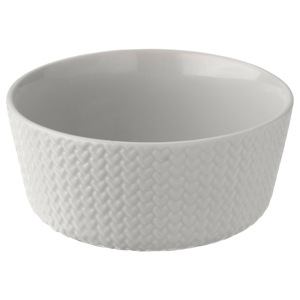 Миска ВИНТЕР 2017, узор «вязание», светло-серый (14 см) - фото 1