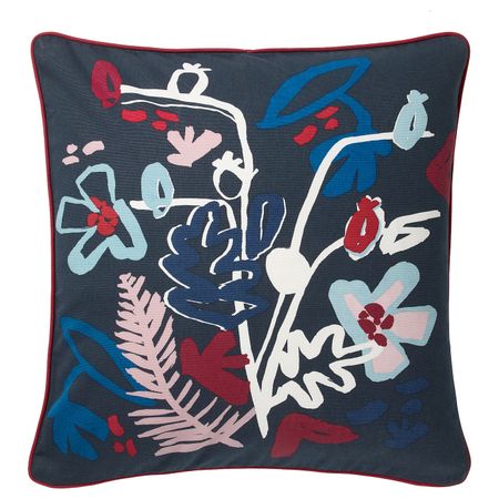 Чехол на подушку, темно-синий/разноцветный 50x50 см IKEA MÅLARBORSTE МОЛАРБОРСТЕ 504.474.37