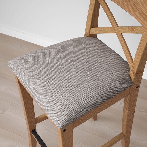 Стул барный, 65 см, морилка, антик, Nolhaga серо-бежевый IKEA INGOLF ИНГОЛЬФLF ИНГОЛЬФ 704.787.48 - схема-чертеж с размерами