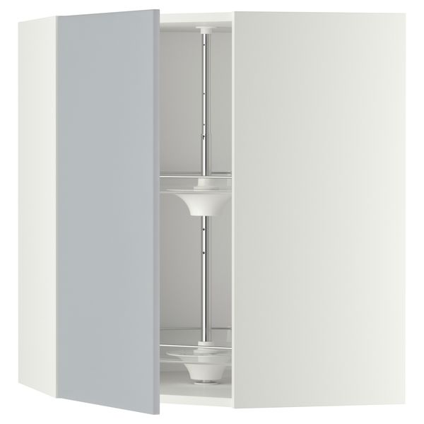 Угловой навесного шкаф с вращающейся секцией, 68x80 см, белый, Veddinge серый IKEA METOD МЕТОД 691.201.61 - фото 2