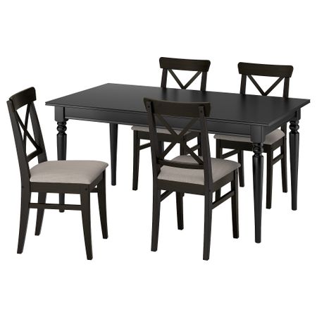 Стол и 4 стула IKEA INGATORP ИНГАТОРП, INGOLF ИНГОЛЬФLF ИНГОЛЬФ 295.747.43