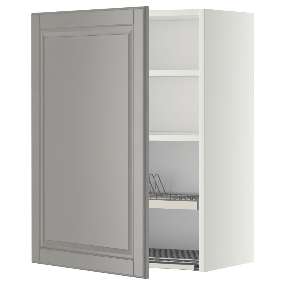 Шкаф навесной с сушкой МЕТОД, белый, Будбин серый - схема-чертеж с размерами