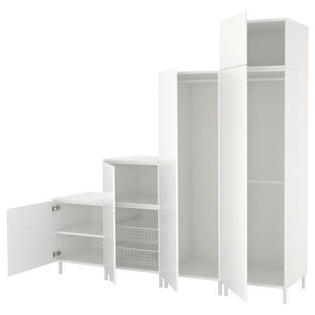 Гардероб, белый/Фоннес белый 240x57x231 см IKEA OPPHUS ОПХУС 992.401.43