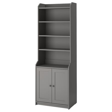 Шкаф высокий,2дверный, серый 70x199 см IKEA HAUGA ХАУГА 904.150.57
