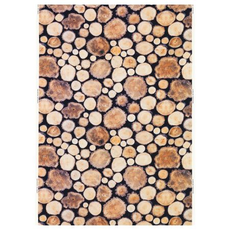 Ткань МАРГАРЕТА, древесина, белый/коричневый (150 см)