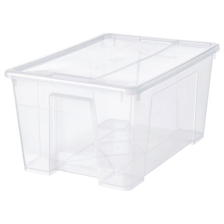SAMLA Контейнер с крышкой - прозрачный 57x39x28 см/45 л