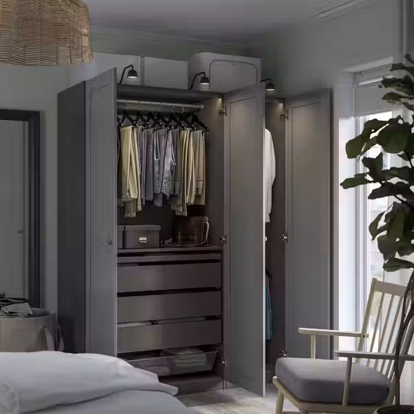 PAX / GULLABERG Гардероб, комбинация - схема-чертеж с размерами