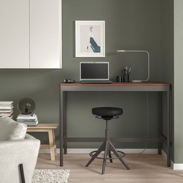 Стол, коричневый/темно-серый 140x70x105 см IKEA IDÅSEN ИДОСЕН 894.348.44 - фото 3