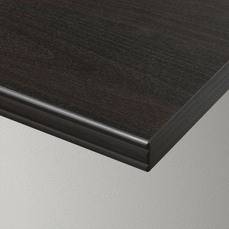 Полка навесная, коричнево-чёрный/никелированный 160x30 см IKEA BERGSHULT БЕРГСХУЛЬТ / GRANHULT ГРАНГУЛЬТ 192.909.38