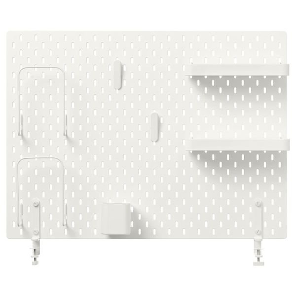 Настенная панель, комбинация, белый 76x56 см IKEA SKÅDIS СКОДИС 292.858.23 - схема-чертеж с размерами