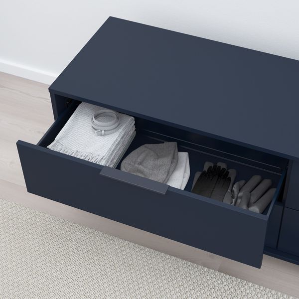 Комод с 4 ящиками, черно-синий 159x50 см IKEA NORDMELA НОРДМЕЛА 904.216.66 - фото 4