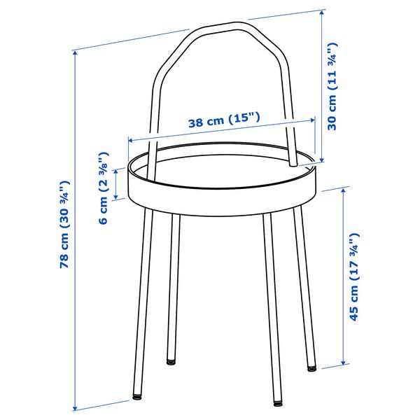 IKEA в интерьере - схема-чертеж с размерами