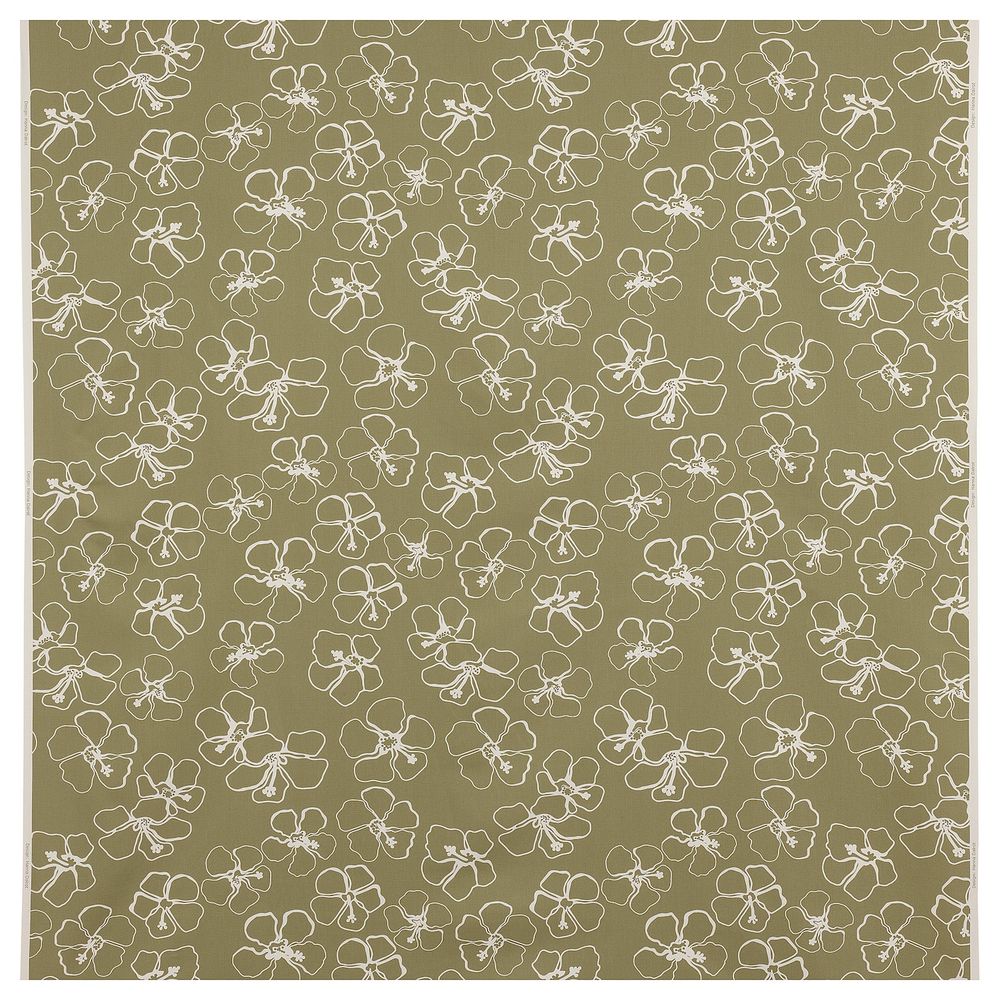 Ткань, зеленый неокрашенный/цветок 150 см IKEA IDASARA ИДАСАРА 104.901.21 - фото 1