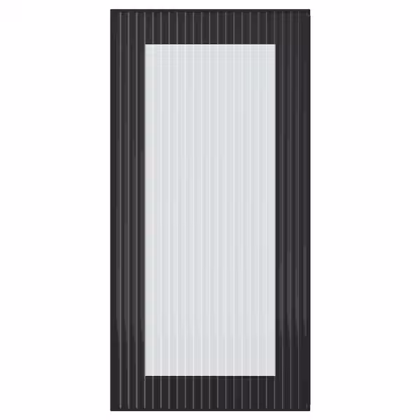 HEJSTA Стеклянная дверь - антрацит/рифленое стекло 30x60 см - фото 1