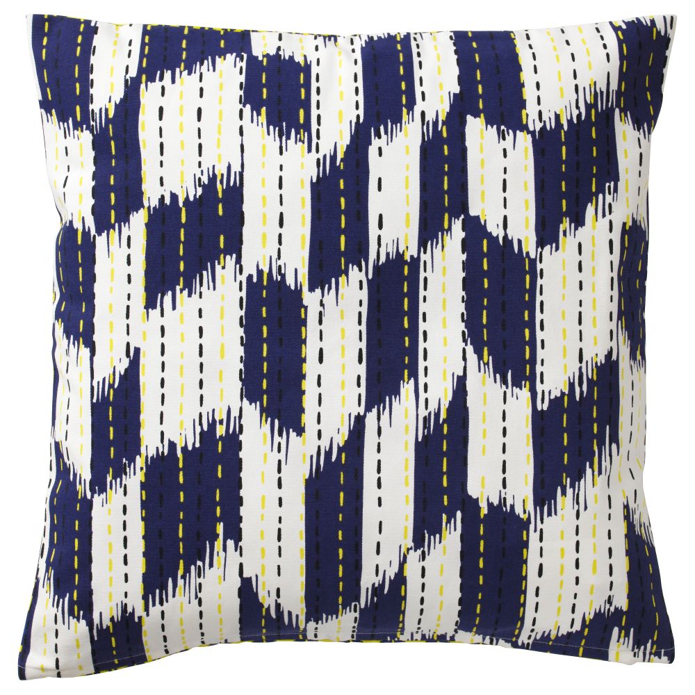 Чехол на подушку СОММАР 2017, белый/синий, желто-зеленый (50x50 см) - фото 1