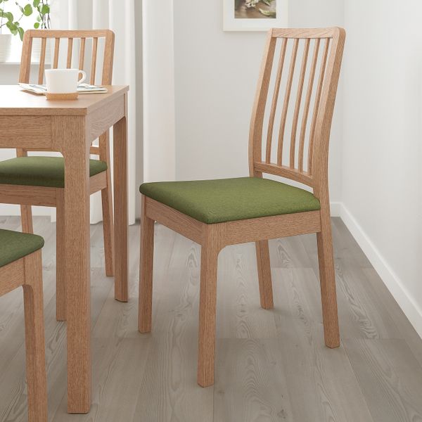 Стул, дуб/Рамна оливково-зеленый IKEA EKEDALEN ЭКЕДАЛЕН 093.182.02 - фото 2