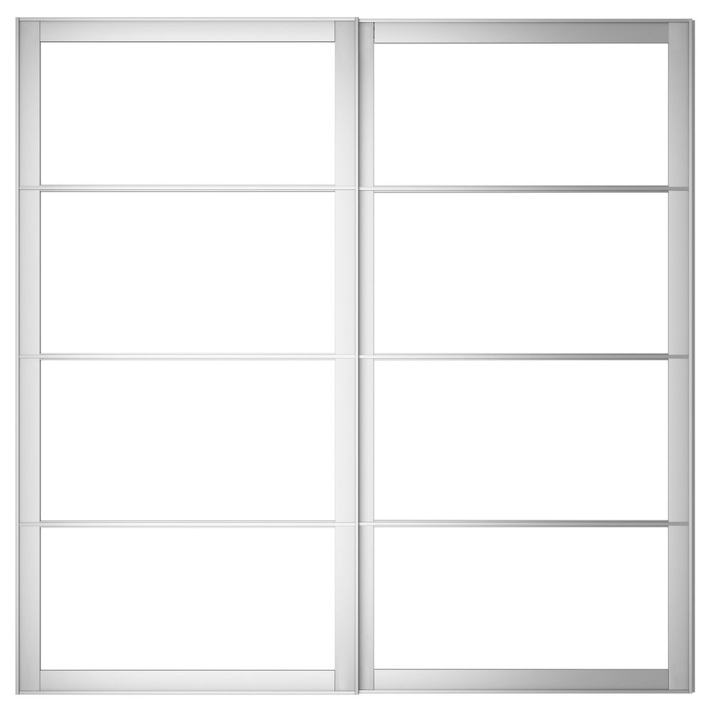 Рама для раздвижной дверец, с направляющими, 2 шт, алюминий 200x201 см IKEA PAX ПАКС 103.697.09 - схема-чертеж с размерами