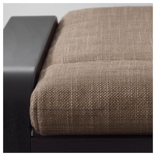 Табурет для ног ПОЭНГ, черно-коричневый, Исунда коричневый - фото 3