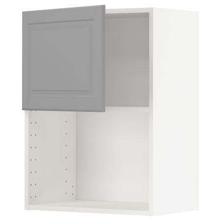 Навесной шкаф для СВЧ-печи, белый, Bodbyn серый, 60x80 см IKEA METOD МЕТОД 994.661.27