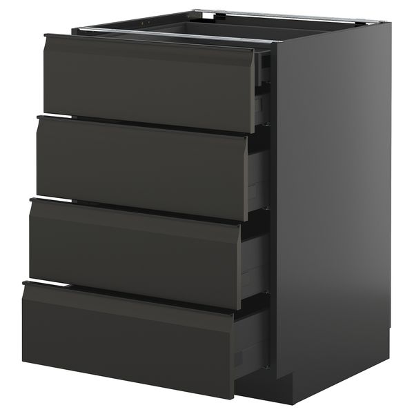 Напольный шкаф 4фасада,2нзк, 3 средних ящик IKEA METOD МЕТОД, KNIVSHULT 995.885.67 - фото 1