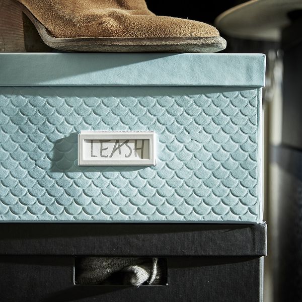 Коробка с крышкой, голубой 25x35x15 см IKEA PALLRA ПАЛЬРА 304.680.39 - фото 6