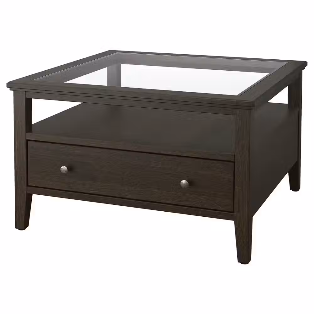 IDANÄS Журнальный стол - темно-коричневый морилка 80x80 см - фото 1