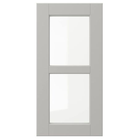 Стеклянная дверь, светло-серый 30x60 см IKEA LERHYTTAN ЛЕРХЮТТАН 904.615.77